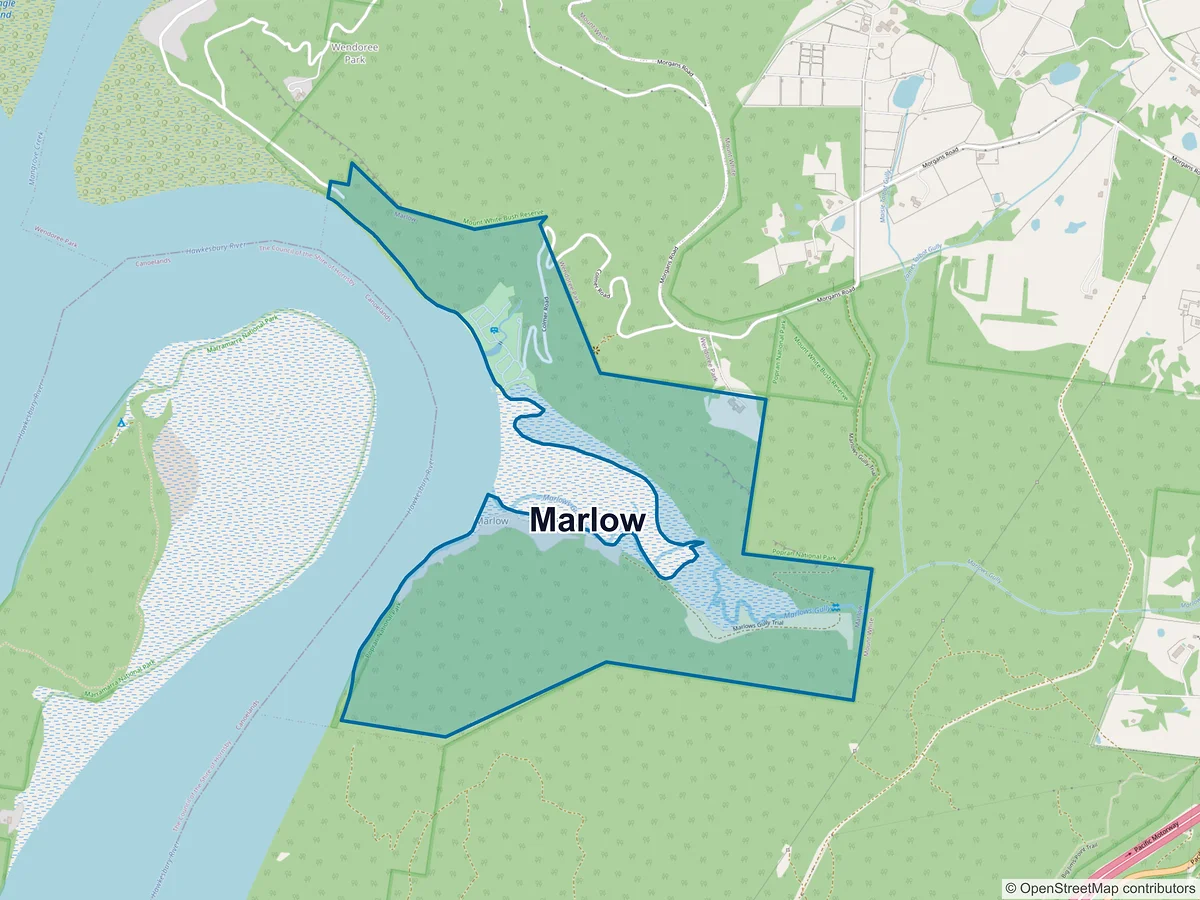 Map of Marlow, NSW, Australia