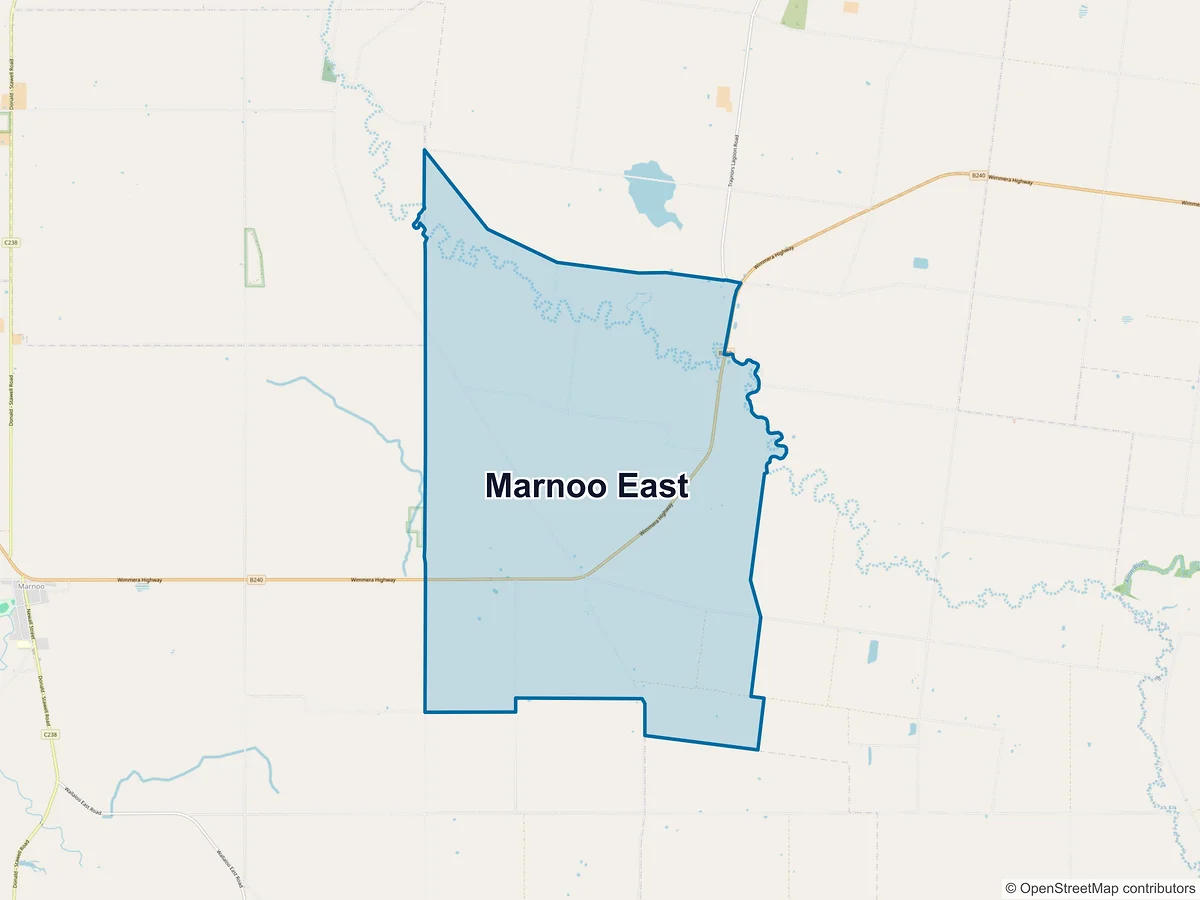 Map of Marnoo East, VIC, Australia