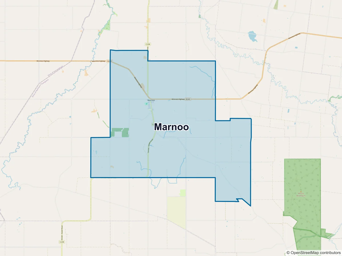Map of Marnoo, VIC, Australia