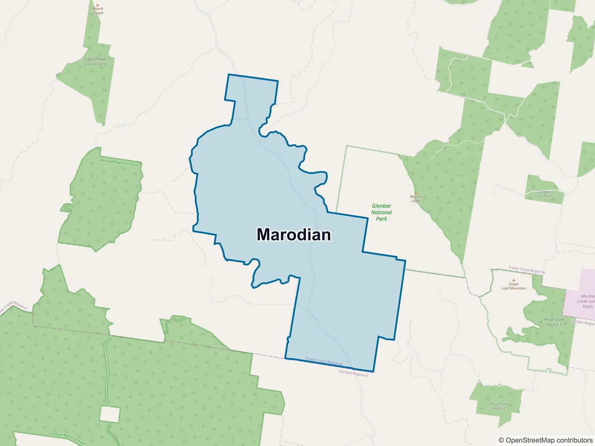 Map of Marodian, QLD, Australia