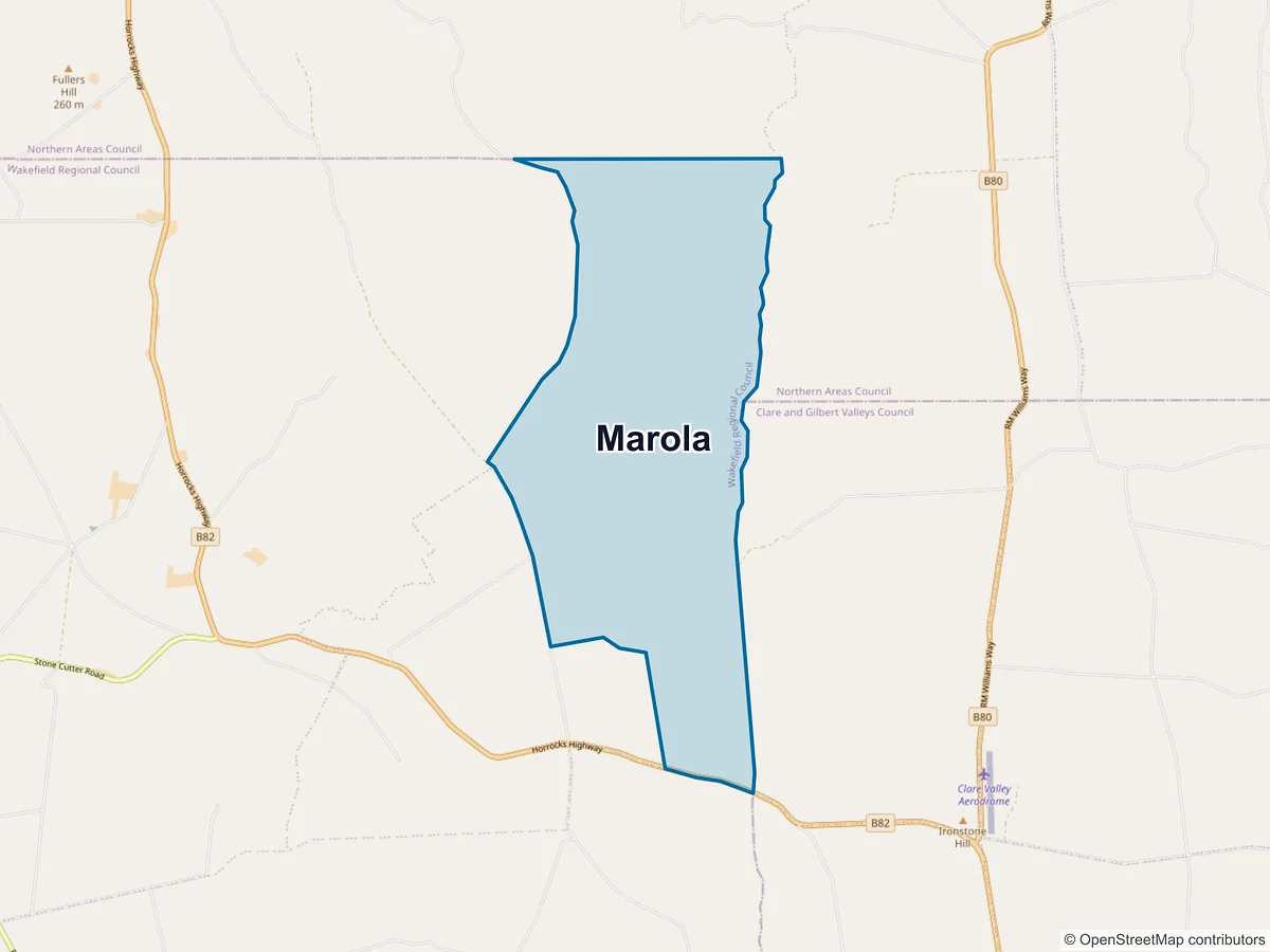 Map of Marola, SA, Australia