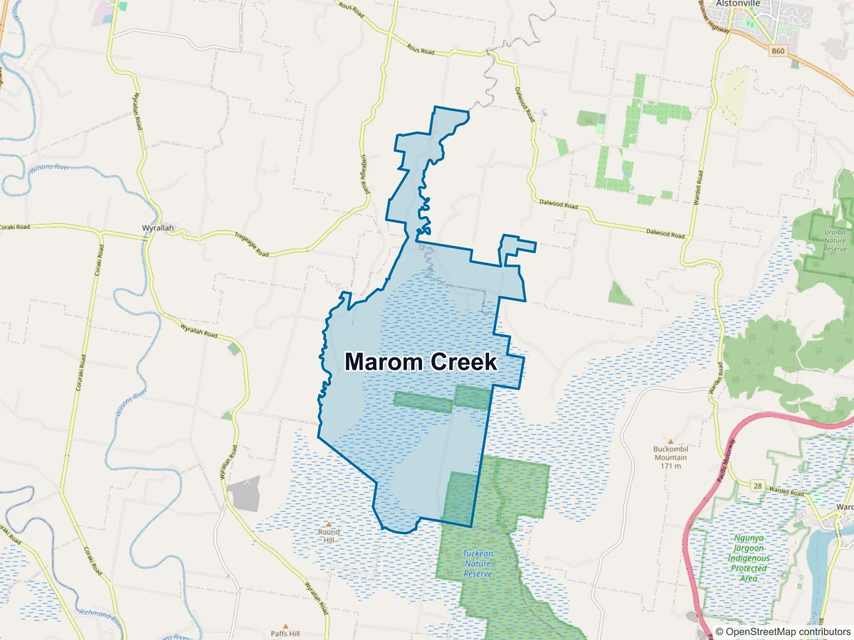 Map of Marom Creek, NSW, Australia