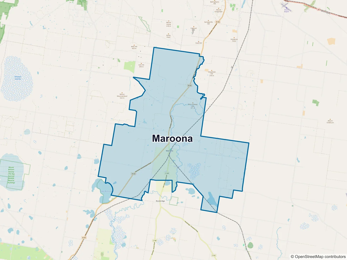 Map of Maroona, VIC, Australia