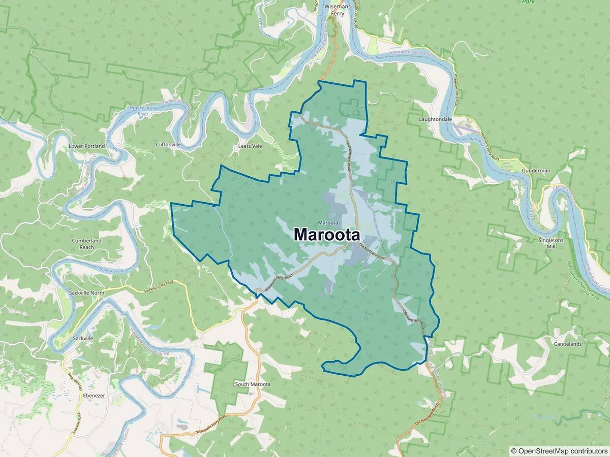 Map of Maroota, NSW, Australia