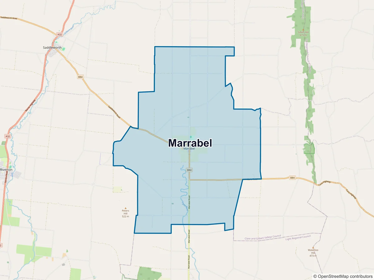 Map of Marrabel, SA, Australia