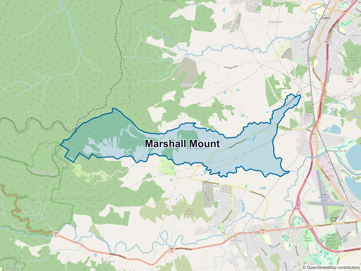 Map of Marshall Mount, NSW, Australia