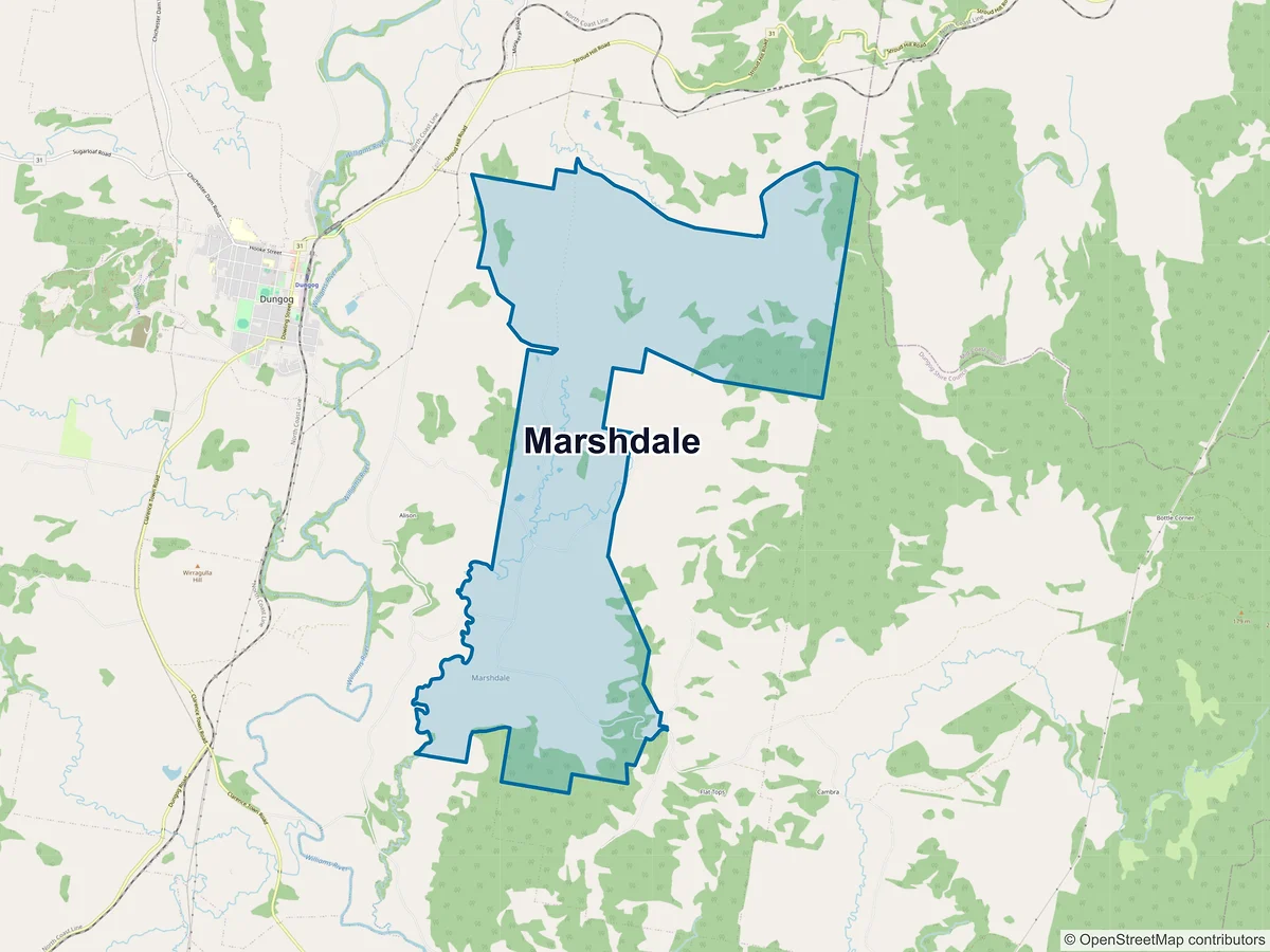 Map of Marshdale, NSW, Australia