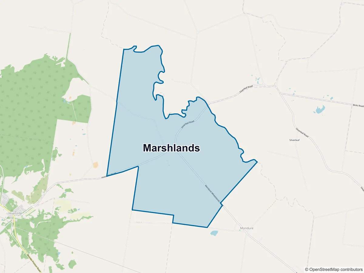Map of Marshlands, QLD, Australia