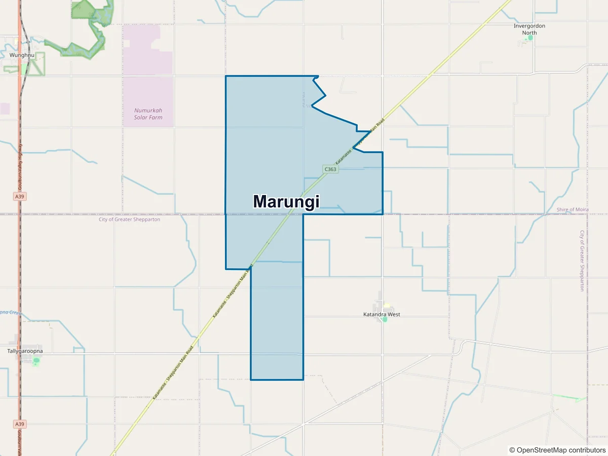 Map of Marungi, VIC, Australia