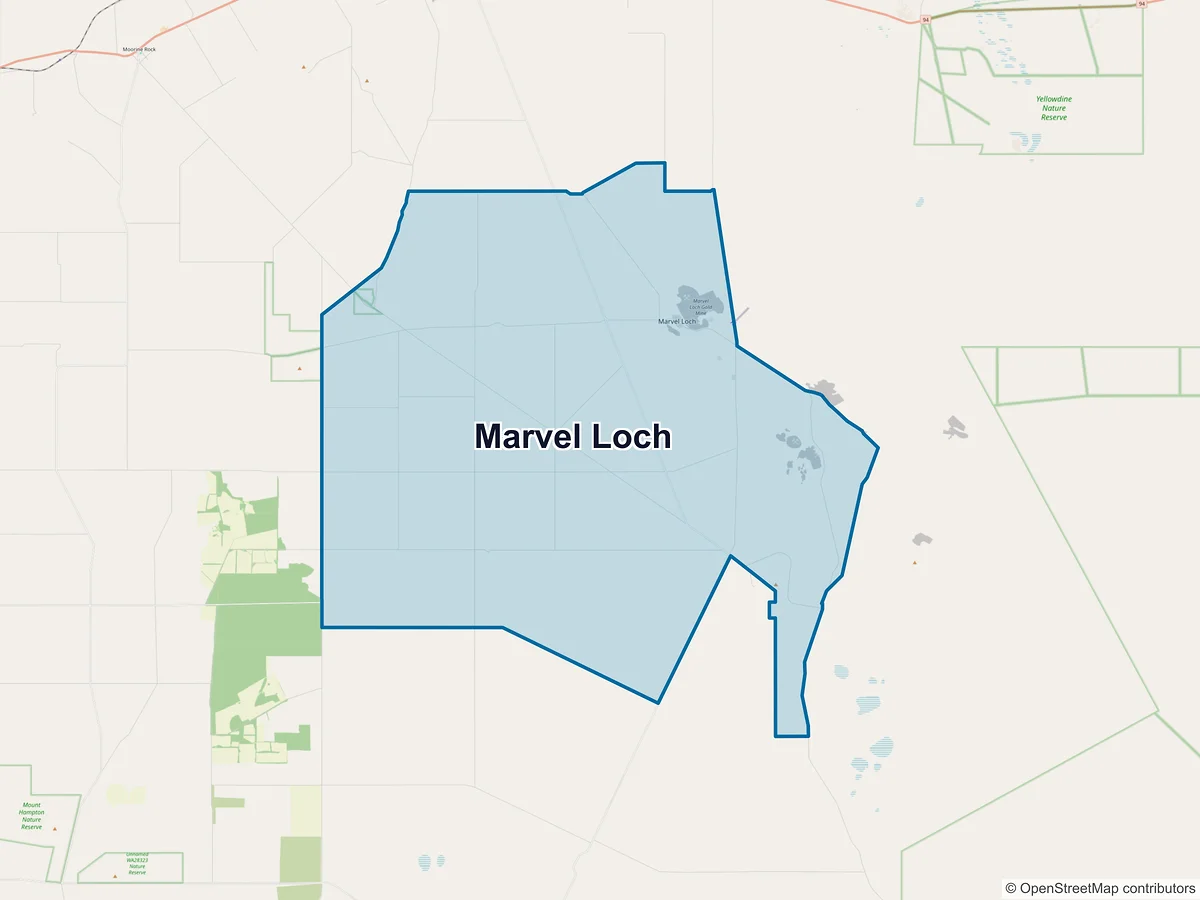 Map of Marvel Loch, WA, Australia