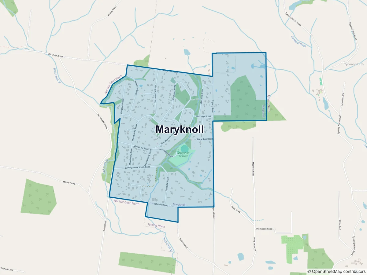 Map of Maryknoll, VIC, Australia