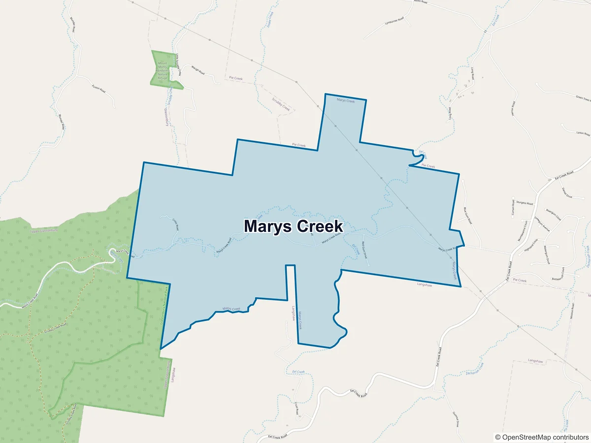 Map of Marys Creek, QLD, Australia