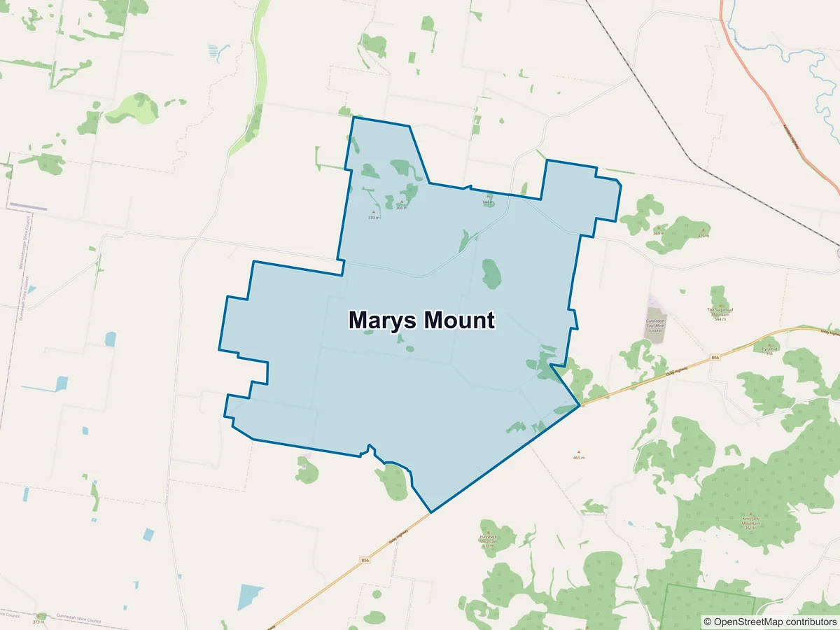 Map of Marys Mount, NSW, Australia