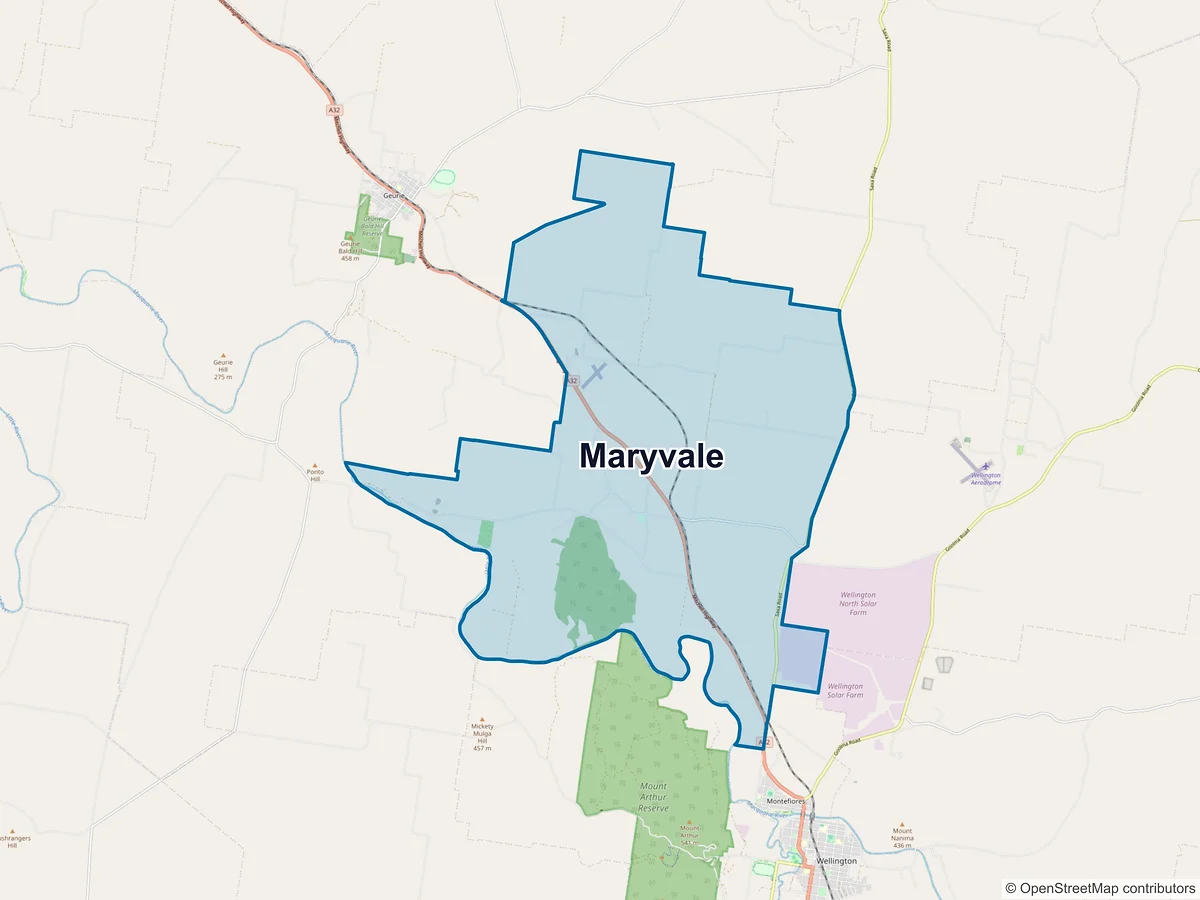Map of Maryvale, NSW, Australia