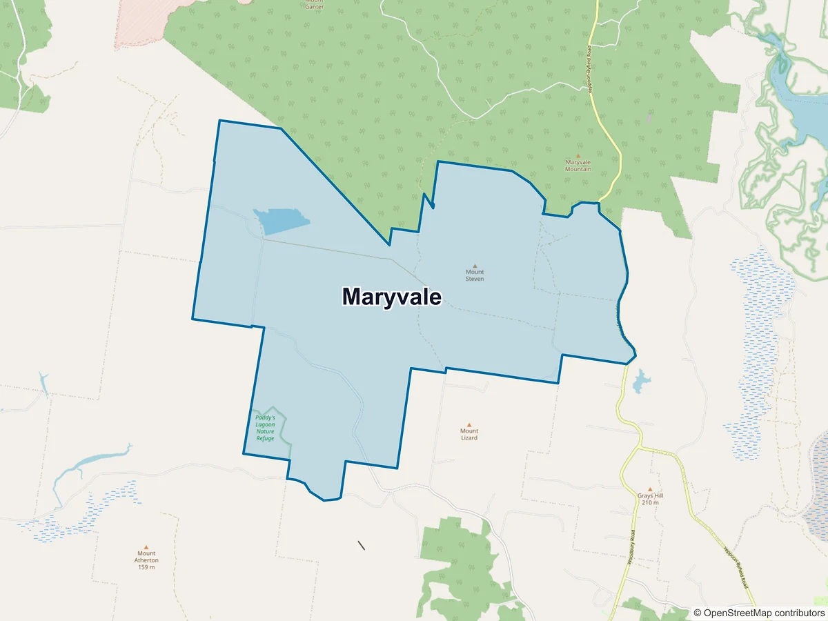 Map of Maryvale, QLD, Australia