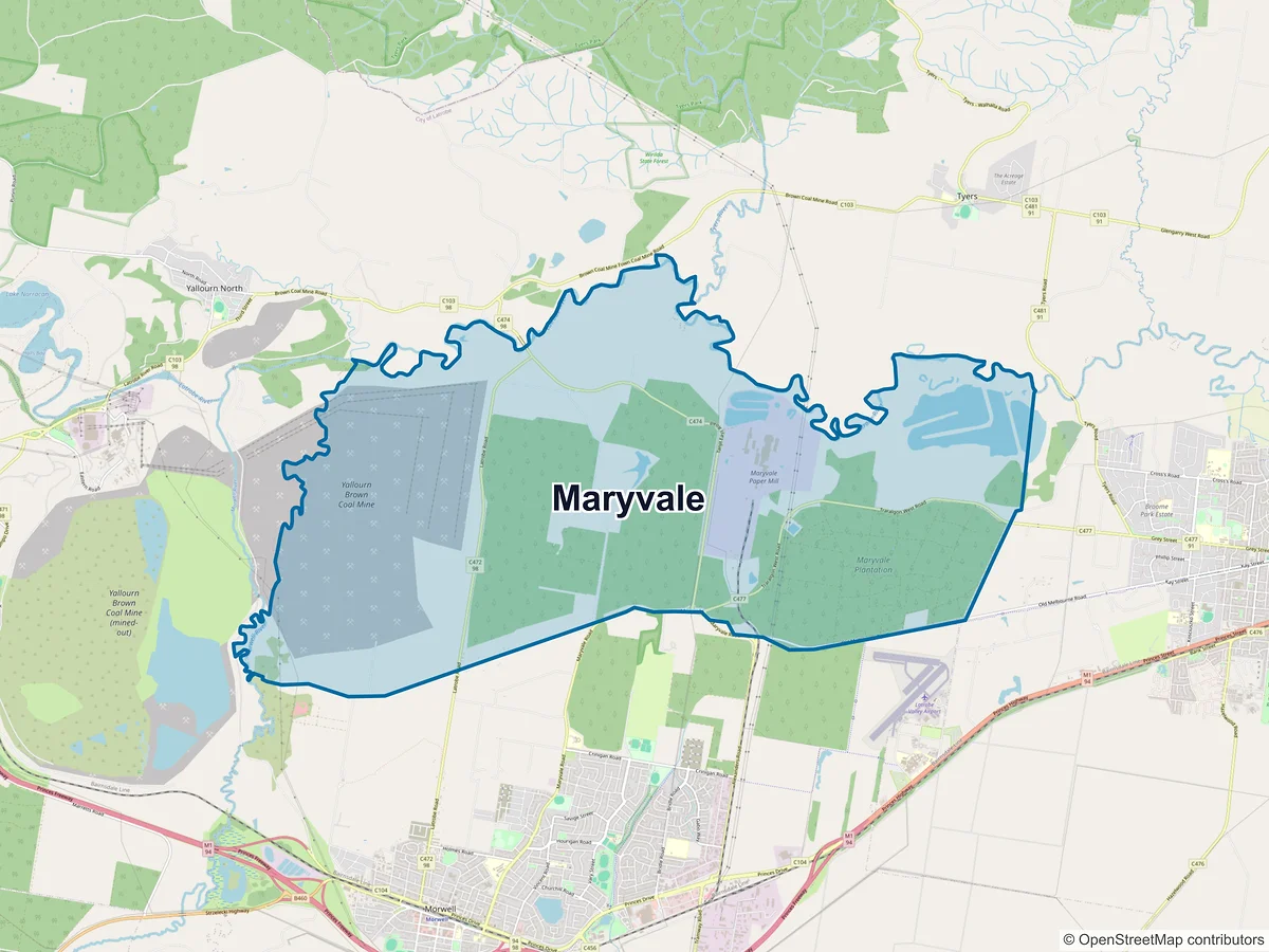 Map of Maryvale, VIC, Australia