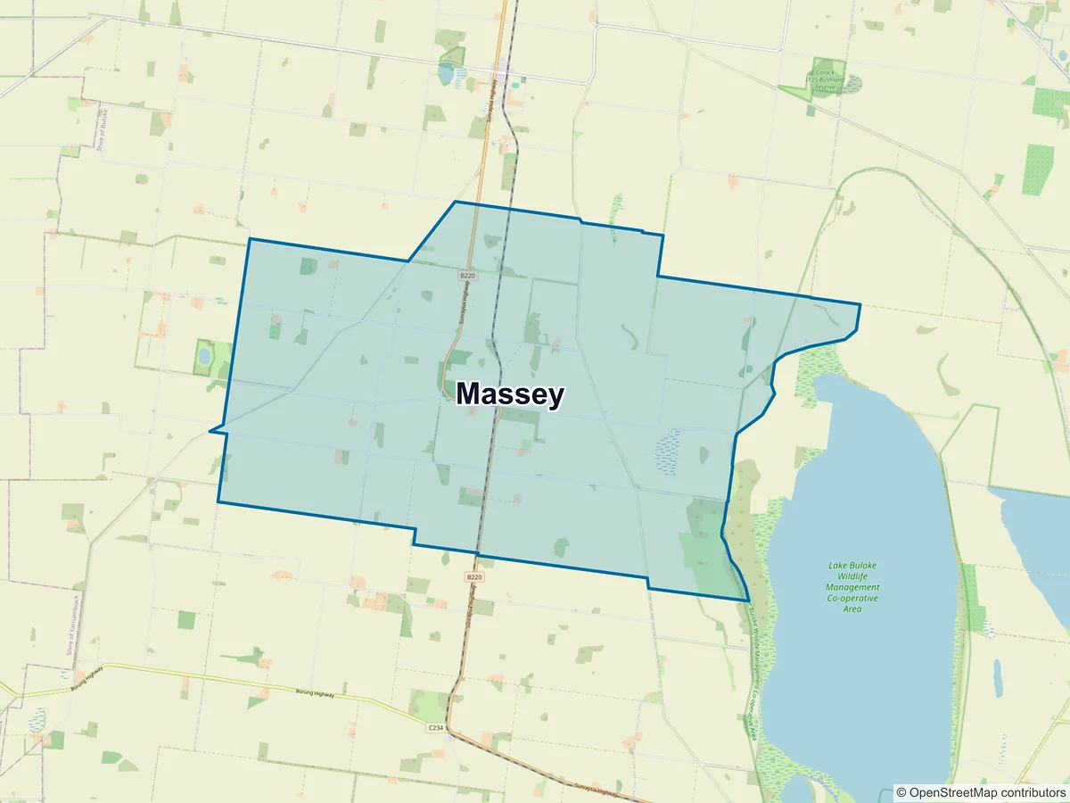 Map of Massey, VIC, Australia