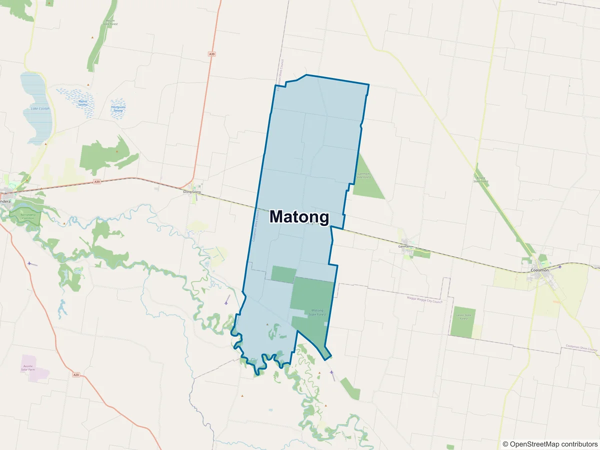 Map of Matong, NSW, Australia
