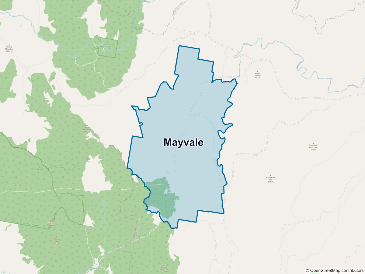 Map of Mayvale, NSW, Australia