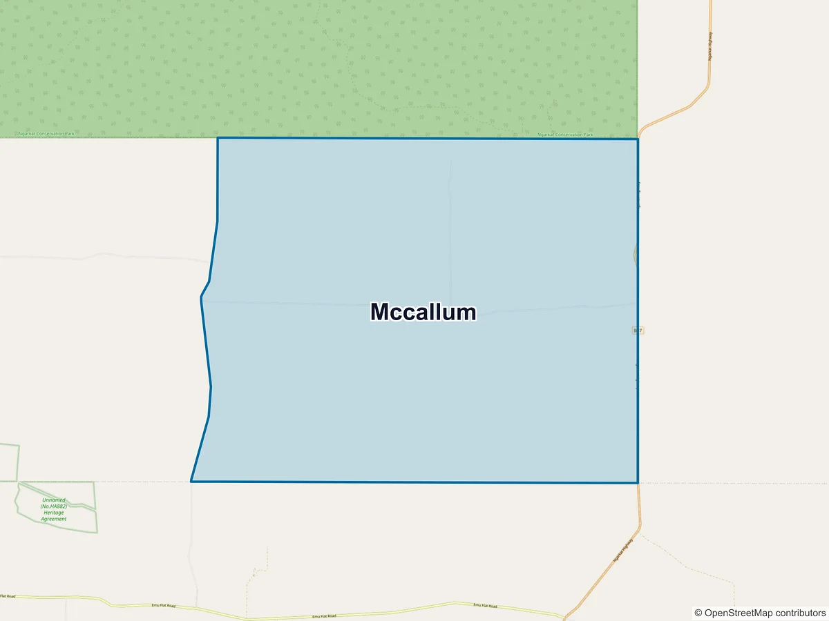 Map of McCallum, SA, Australia