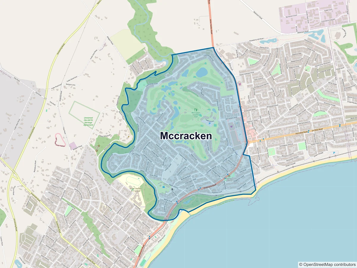 Map of McCracken, SA, Australia