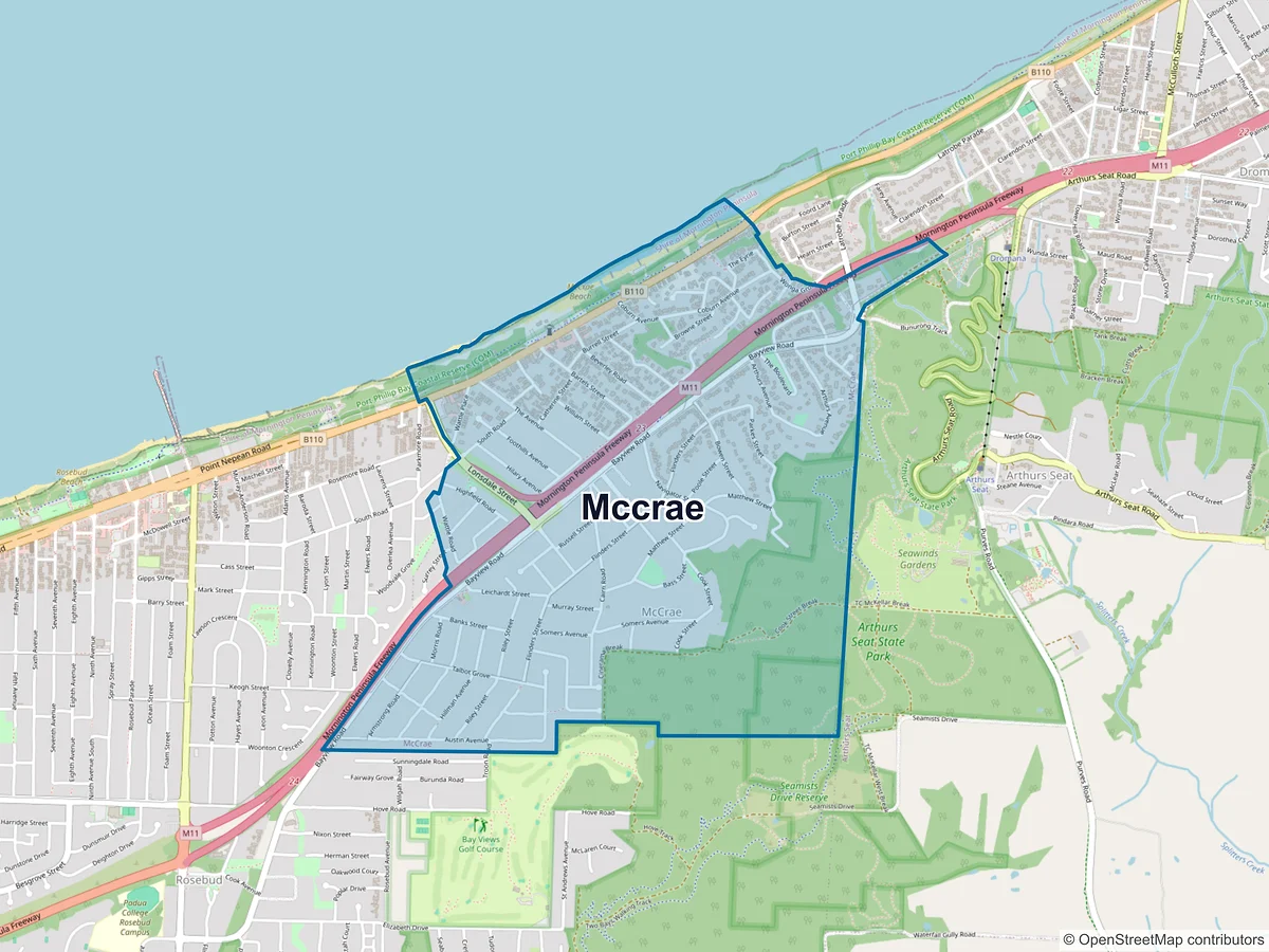 Map of McCrae, VIC, Australia