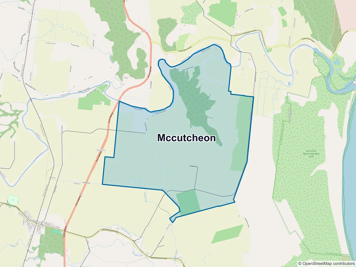 Map of McCutcheon, QLD, Australia