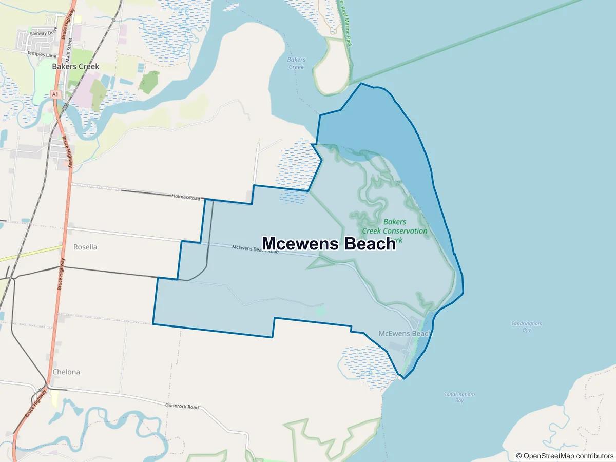 Map of McEwens Beach, QLD, Australia