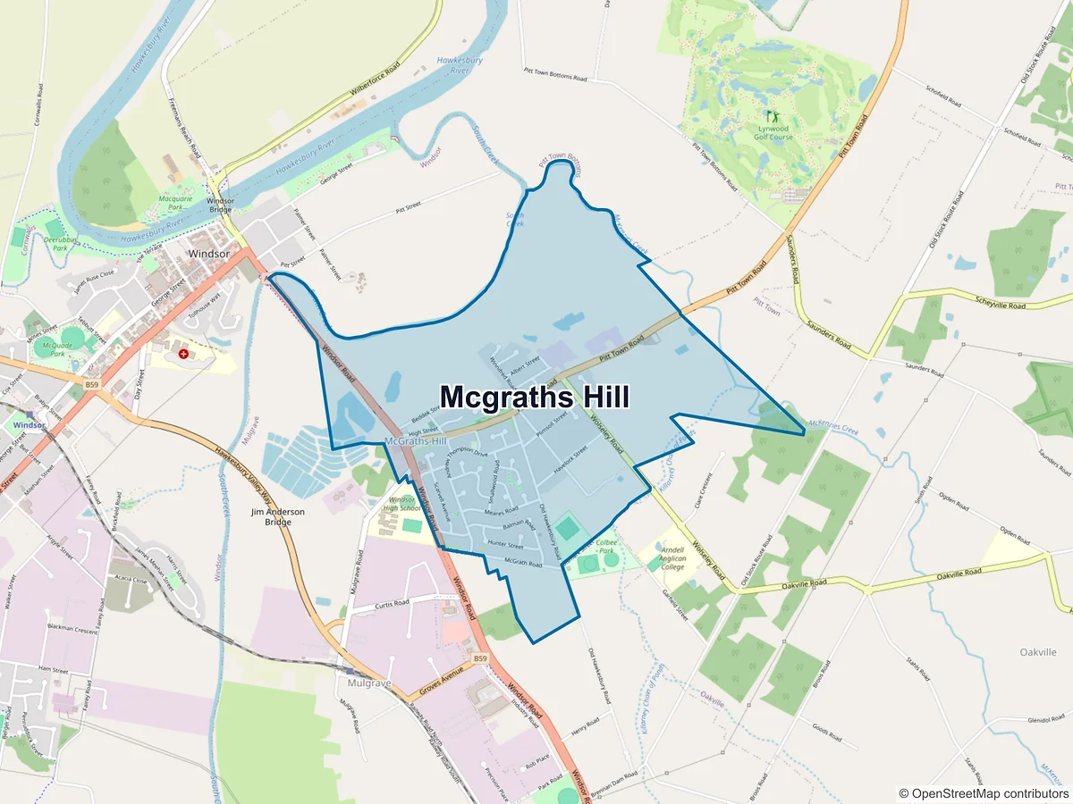 Map of McGraths Hill, NSW, Australia