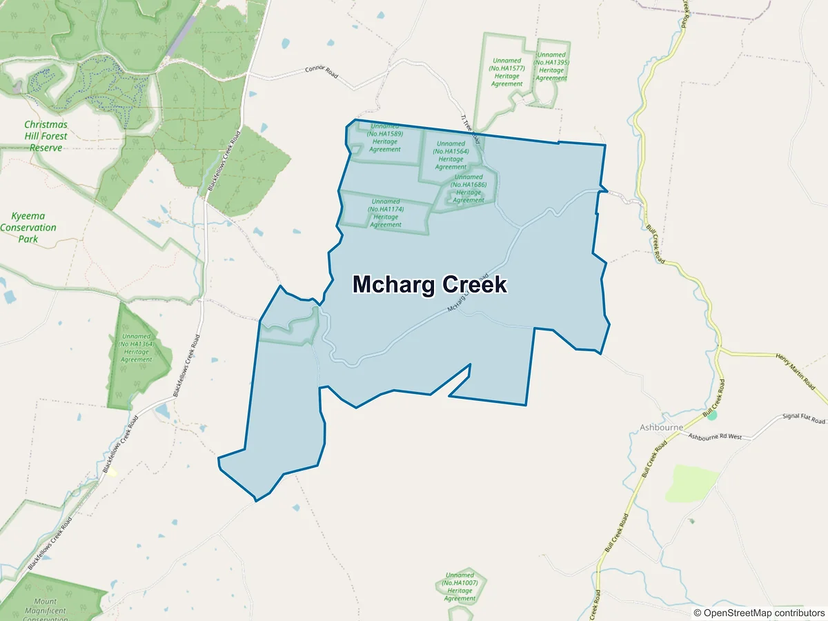 Map of McHarg Creek, SA, Australia