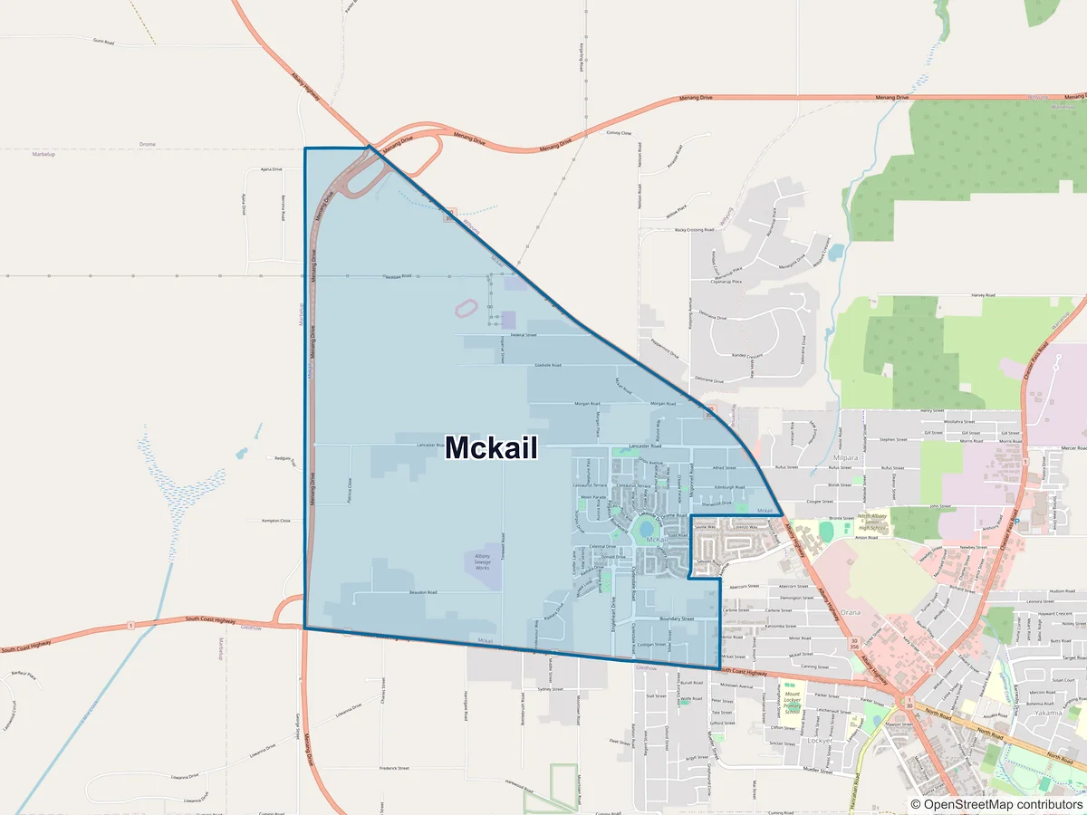 Map of McKail, WA, Australia