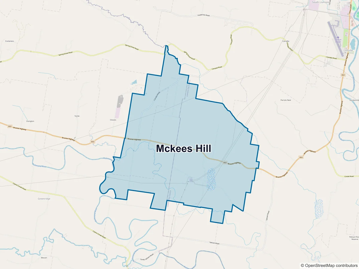 Map of McKees Hill, NSW, Australia