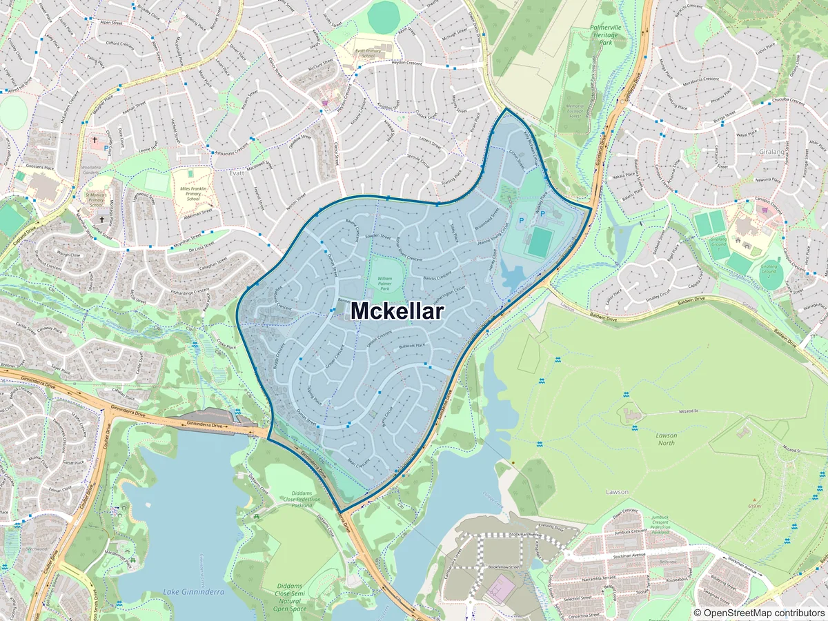 Map of McKellar, ACT, Australia