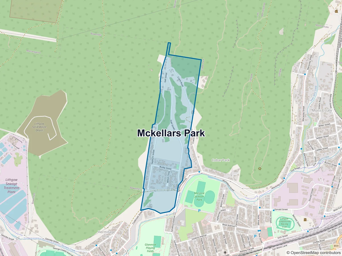 Map of McKellars Park, NSW, Australia