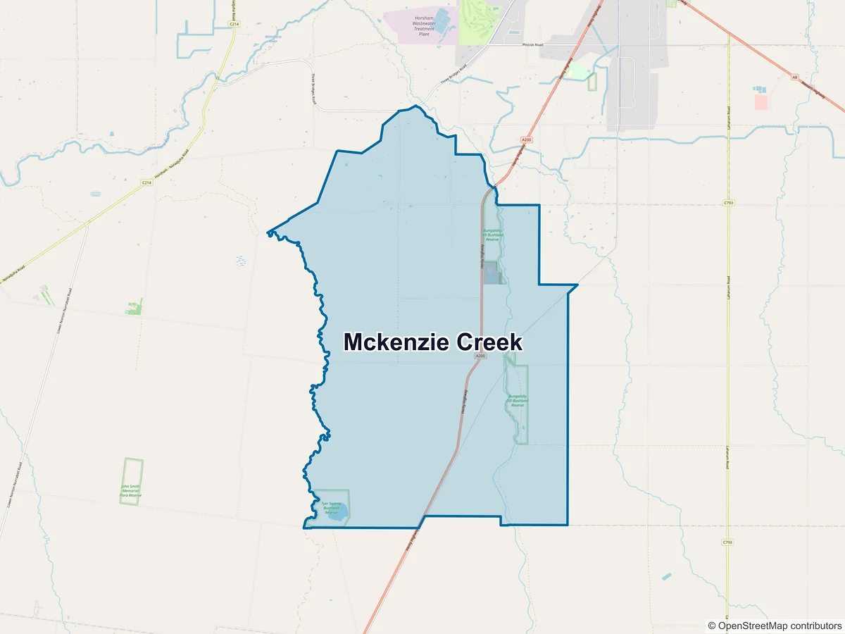 Map of McKenzie Creek, VIC, Australia