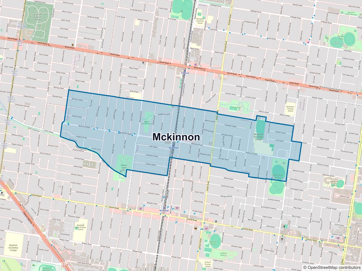 Map of McKinnon, VIC, Australia