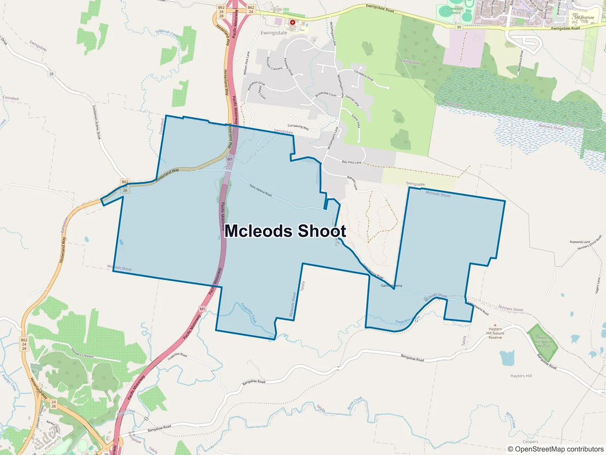Map of McLeods Shoot, NSW, Australia