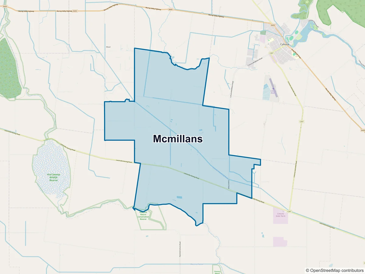 Map of McMillans, VIC, Australia