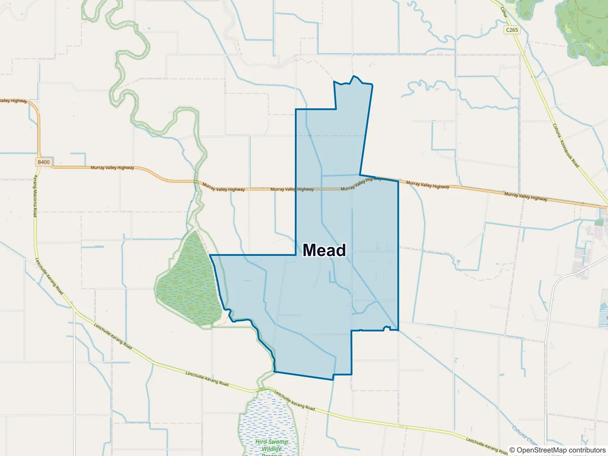 Map of Mead, VIC, Australia