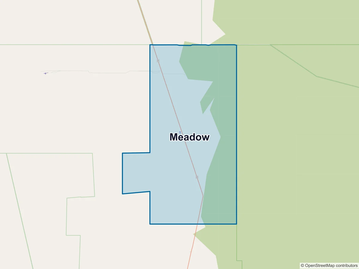 Map of Meadow, WA, Australia