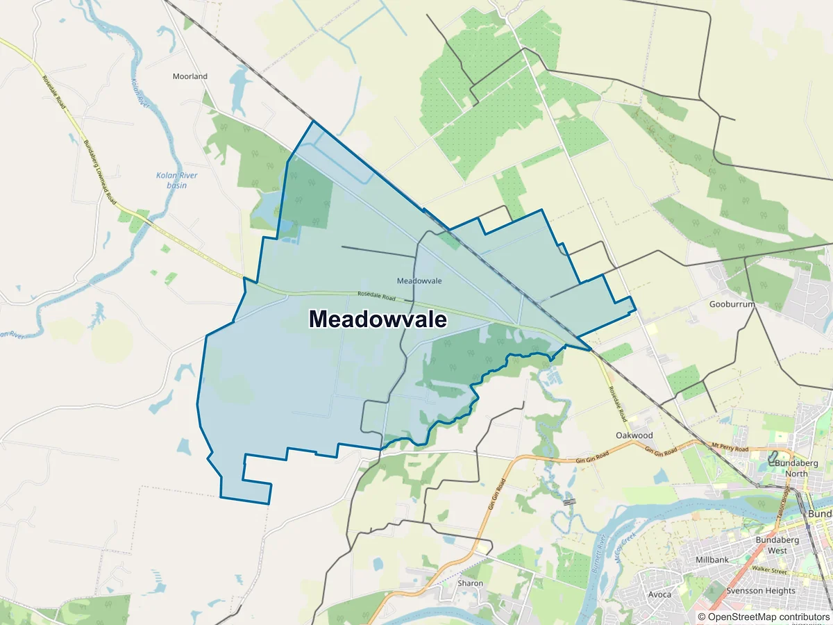 Map of Meadowvale, QLD, Australia