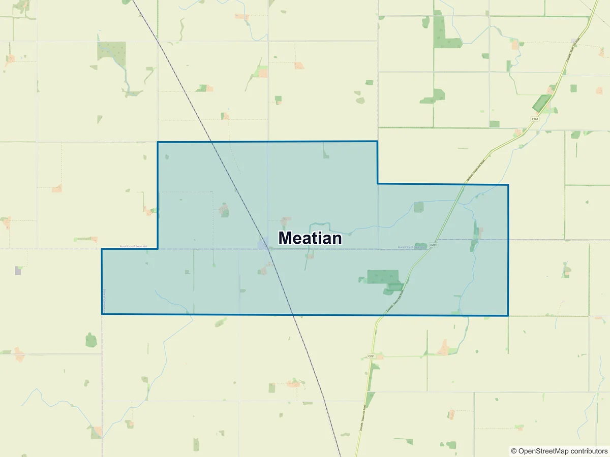 Map of Meatian, VIC, Australia