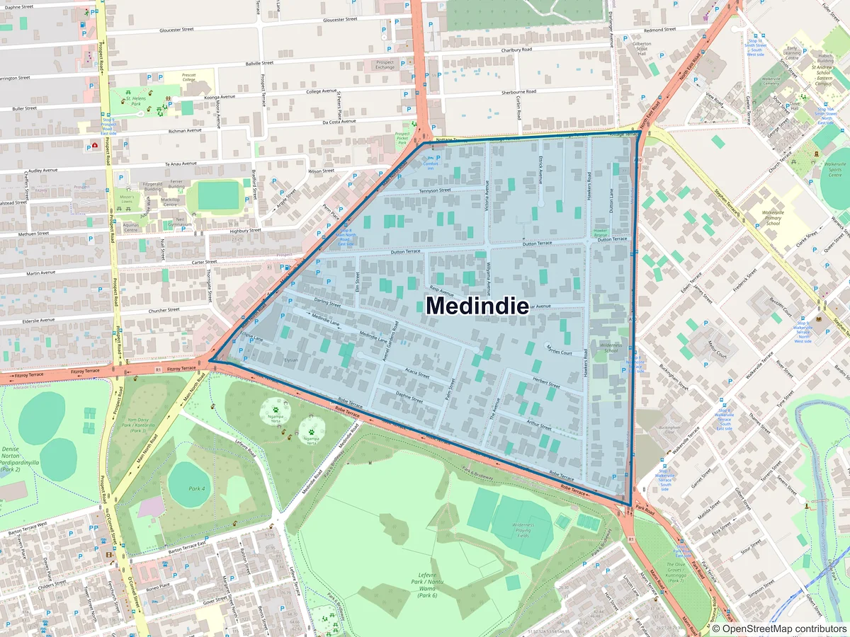 Map of Medindie, SA, Australia