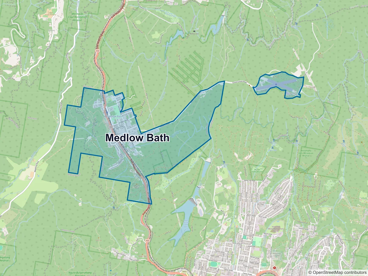 Map of Medlow Bath, NSW, Australia
