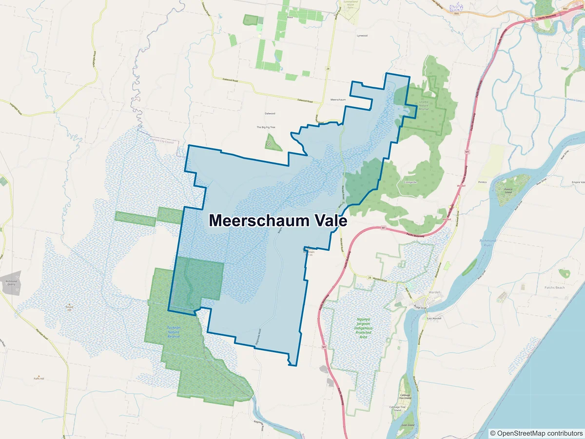 Map of Meerschaum Vale, NSW, Australia