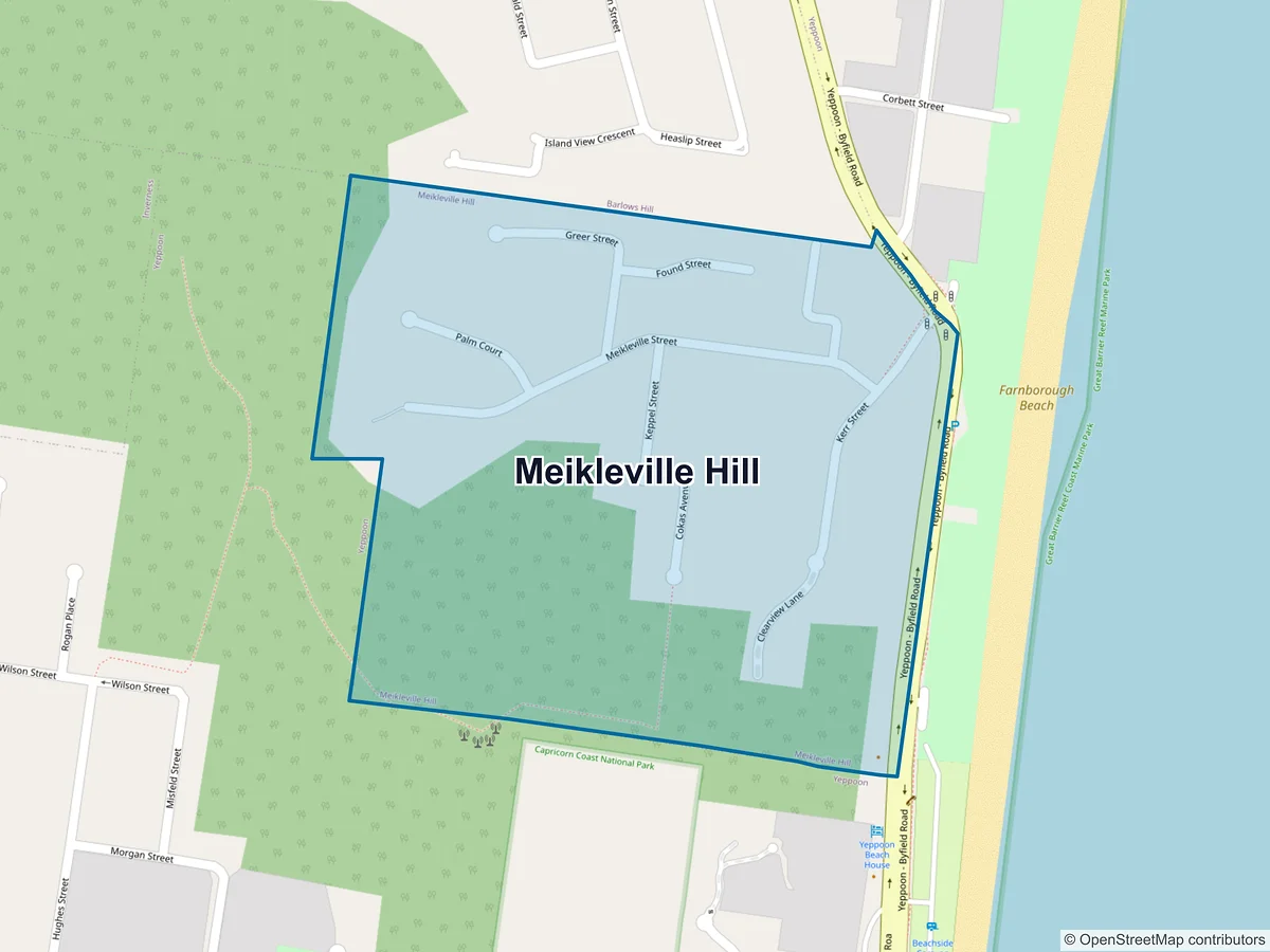 Map of Meikleville Hill, QLD, Australia