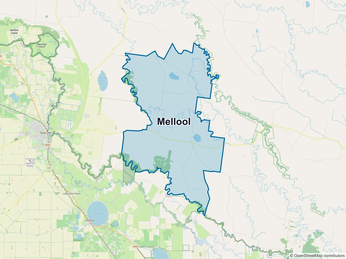 Map of Mellool, NSW, Australia