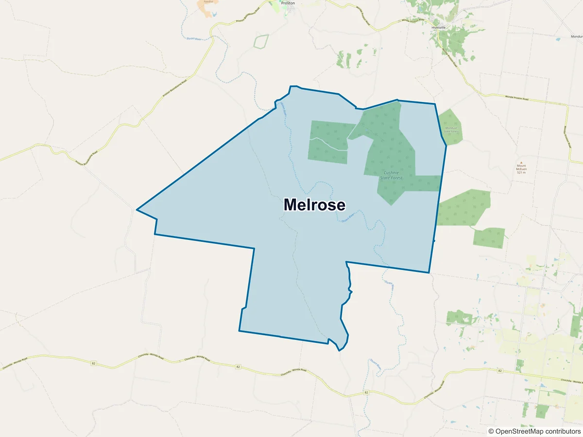 Map of Melrose, QLD, Australia