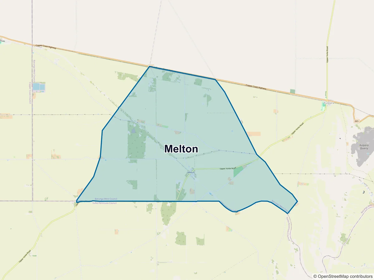 Map of Melton, SA, Australia