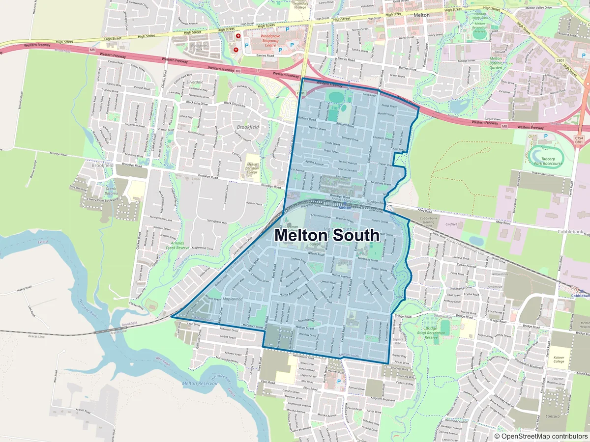 Map of Melton South, VIC, Australia